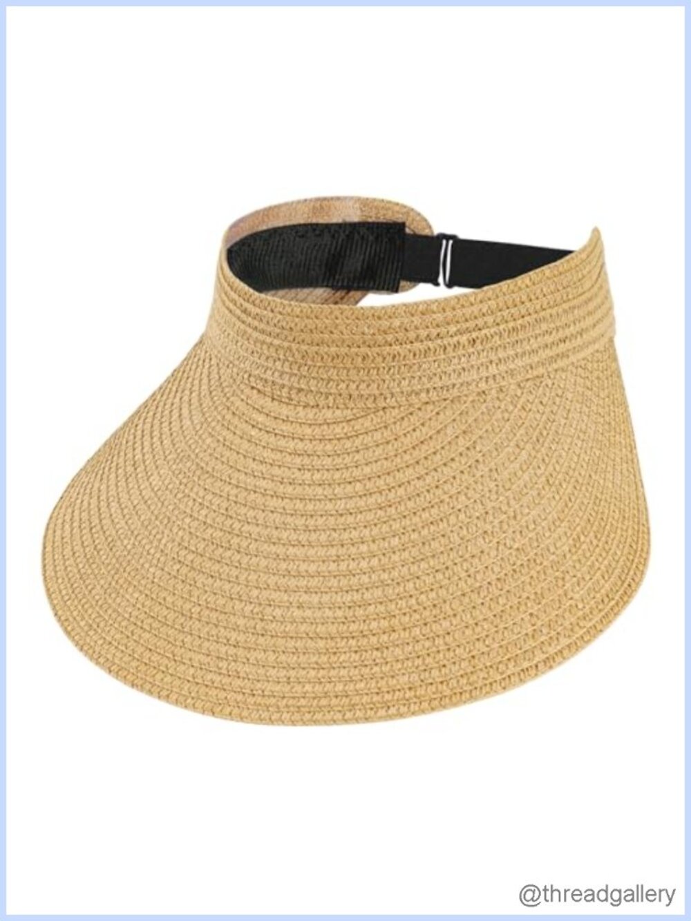 Straw Sun Visor Adjustable Packable Beach Hat for Women